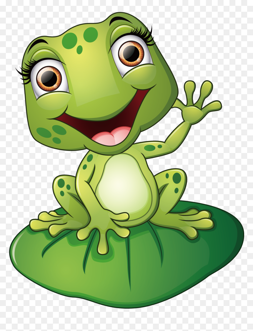 Transparent Lotus Clipart - Frog Png Clipart, Png Download - rana png