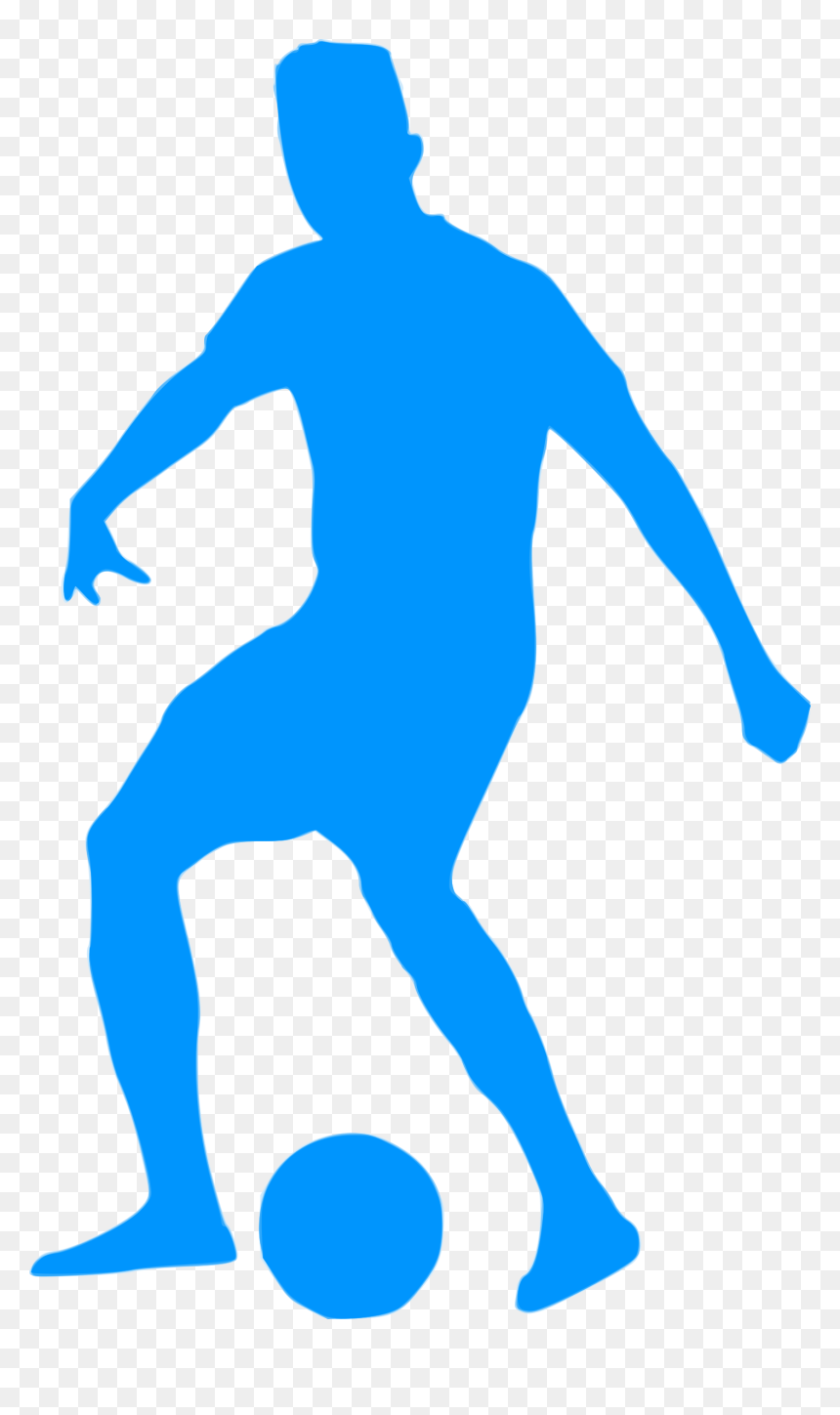 Transparent Soccer Player Silhouette Png - Futbol Azul Png, Png Download - soccer silhouette png
