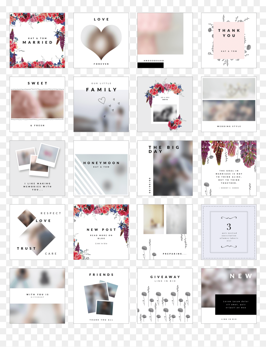 Instagram Graphic Designer Post, HD Png Download - instagram template png
