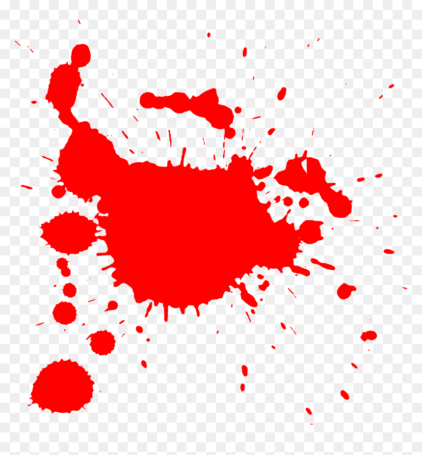 Transparent Red Paint Splashes, HD Png Download - splat png