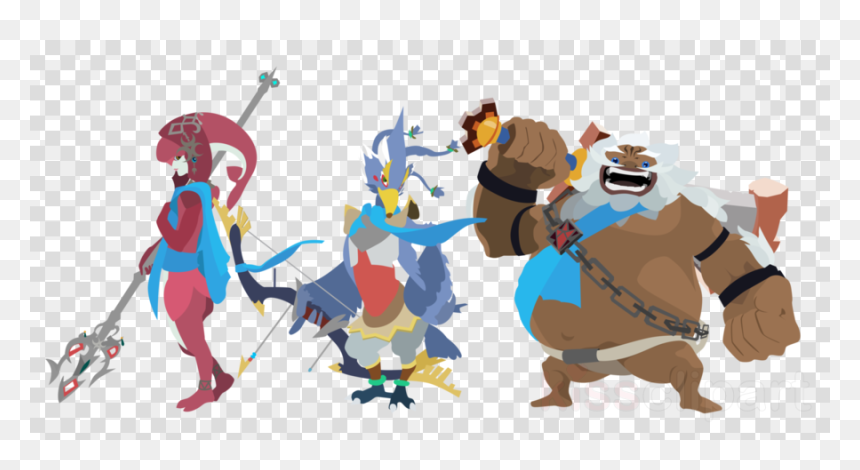 Breath Of The Wild All Champions, HD Png Download - png for picsart