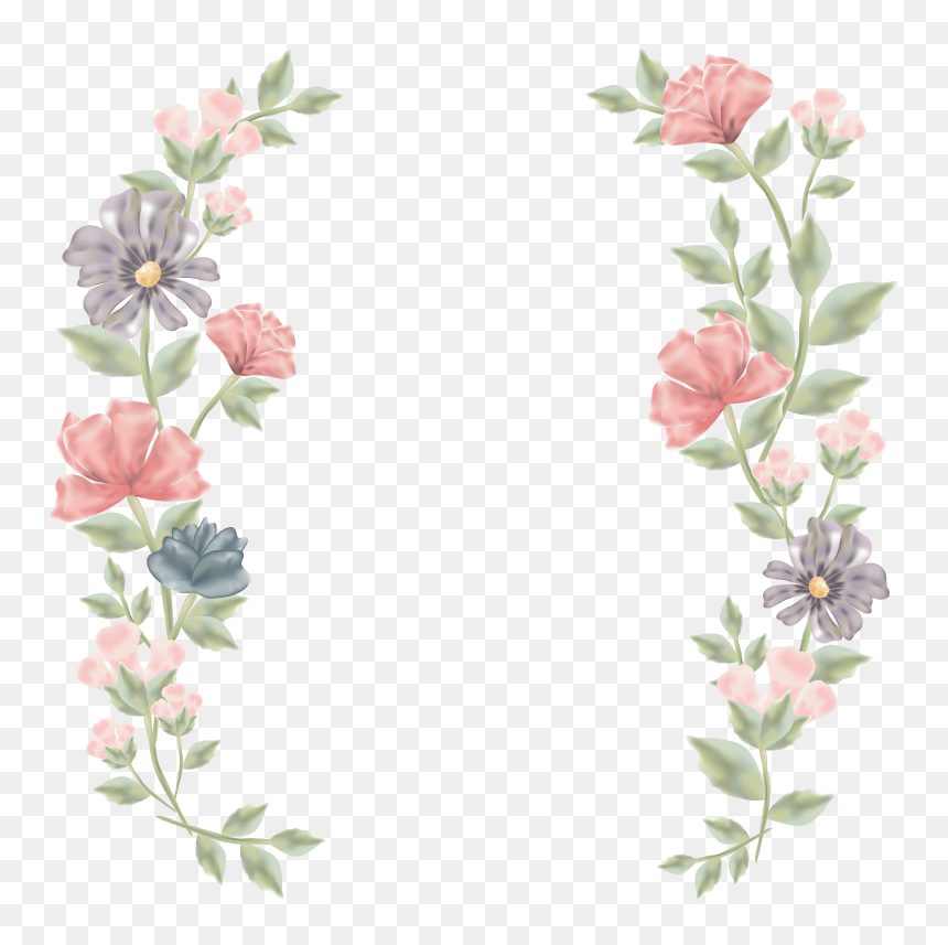 Inspirational Quotes With Floral Background, HD Png Download - png flowers vectors