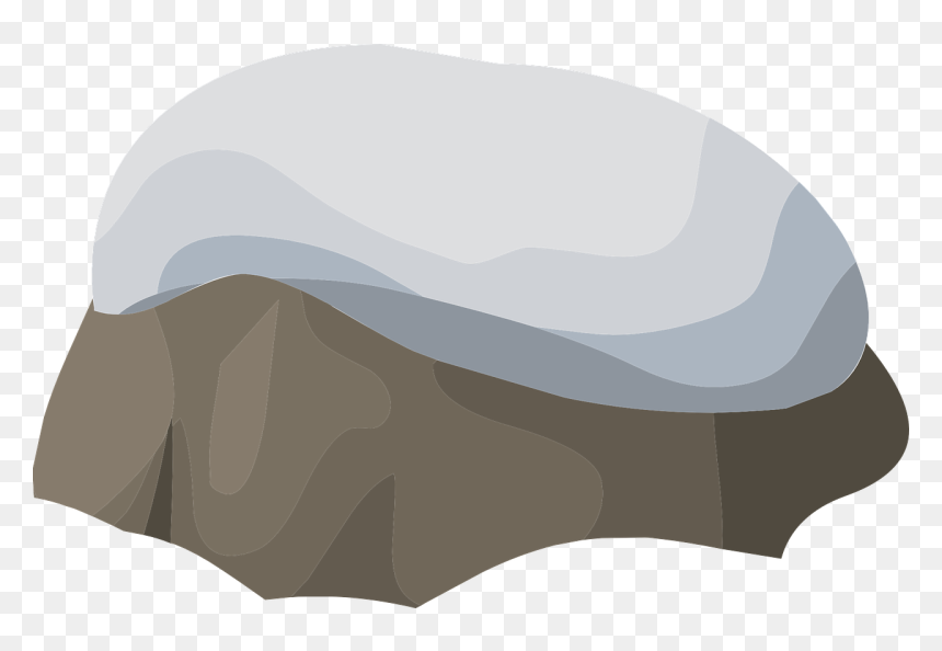 Rock With Snow Clipart, HD Png Download - boulder png