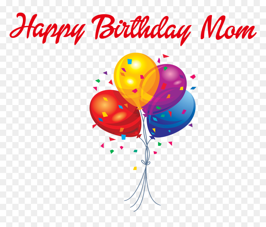 Colorful Balloons Png, Transparent Png - mom png