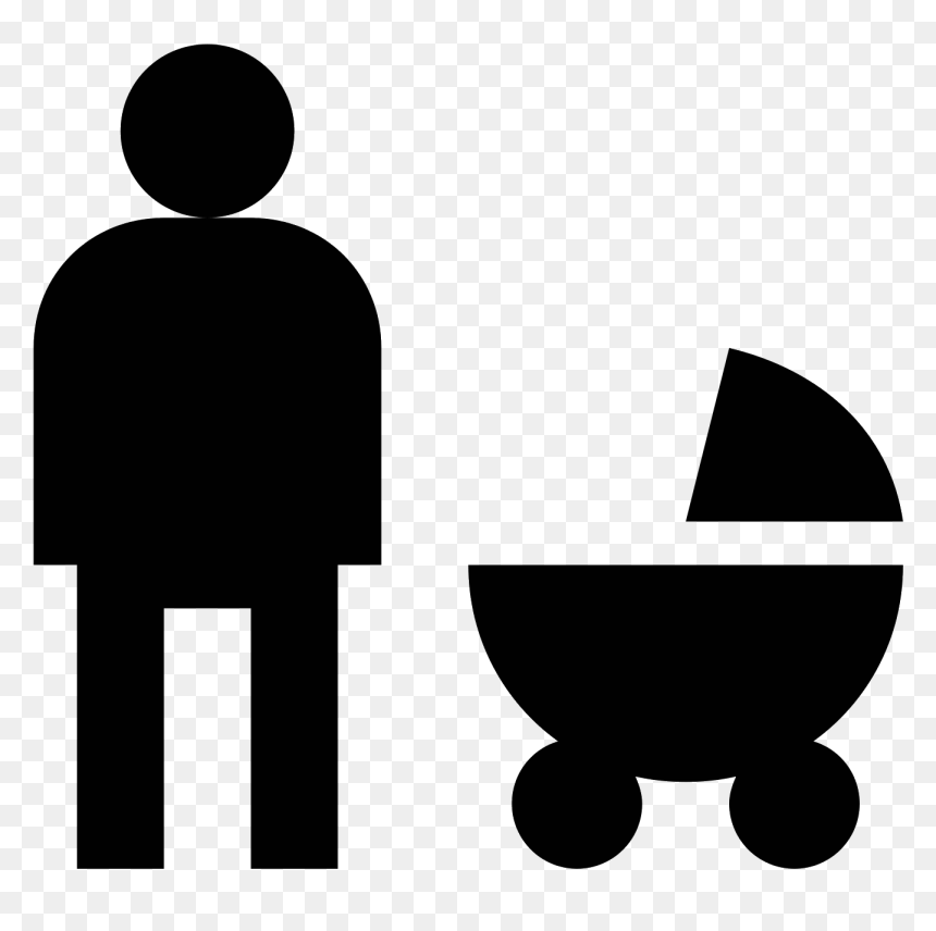 Mom With Stroller Icon, HD Png Download - mom png