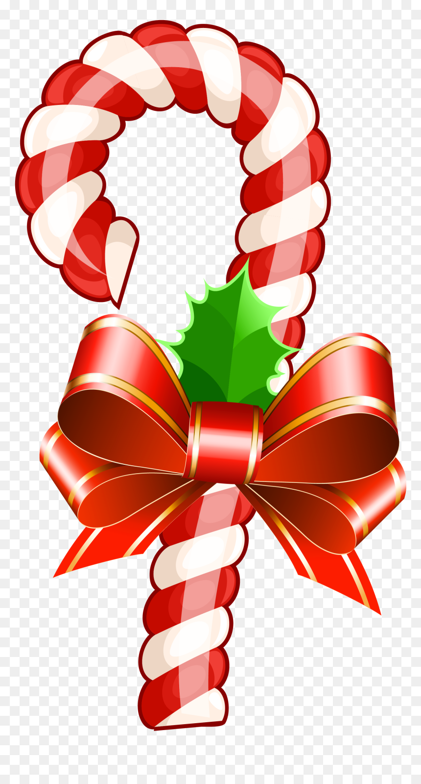 Cute Christmas Candy Cane, HD Png Download - christmas ribbon png