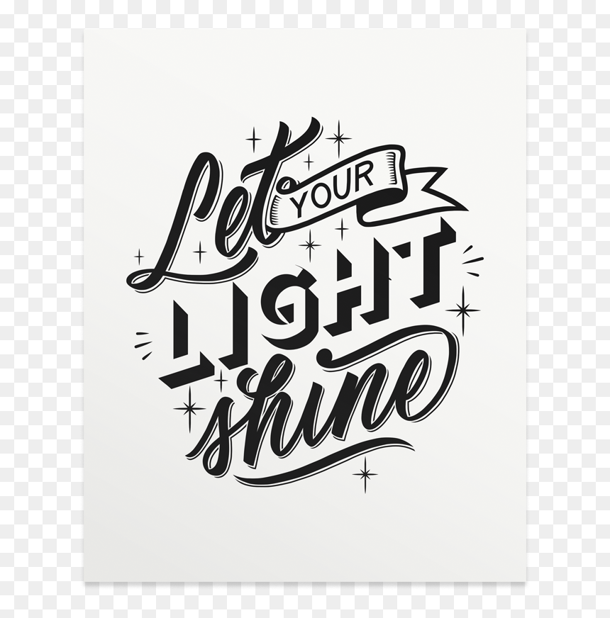 Calligraphy, HD Png Download - light shine png