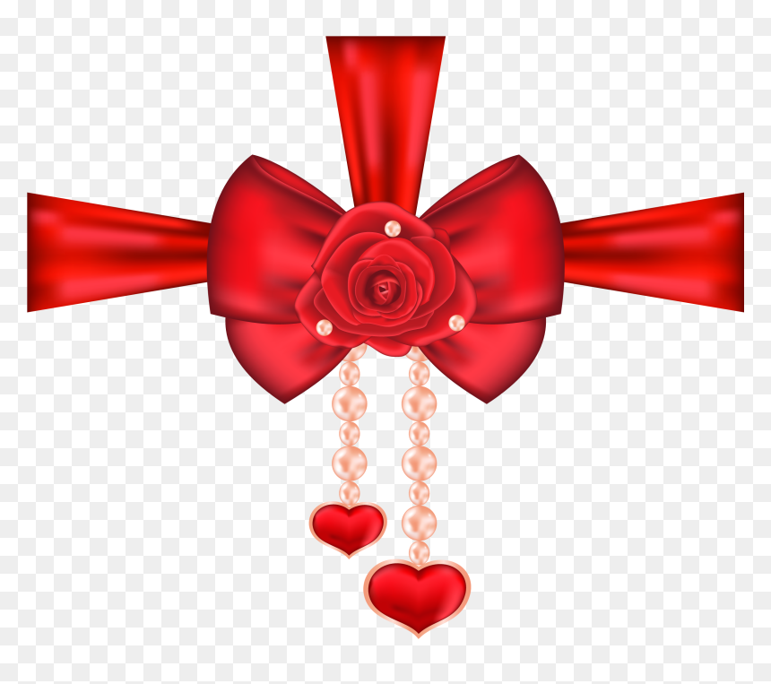 Valentine's Day, HD Png Download - christmas ribbon png