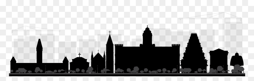 Silhouette Chennai Skyline, HD Png Download - city skyline png