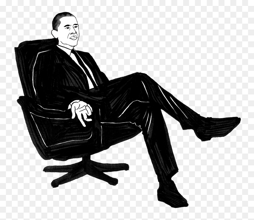 Sitting, HD Png Download - obama png