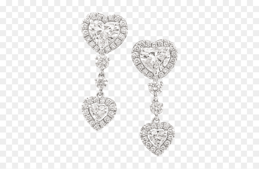 Heart Shape Diamond Earring, HD Png Download - heart shape png