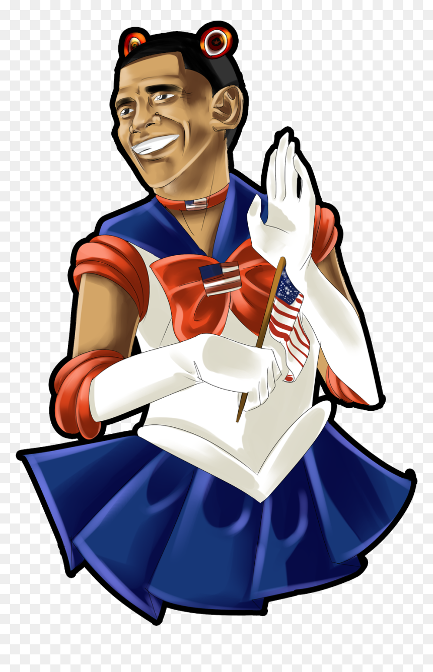 Sailor Moon Obama, HD Png Download - obama png