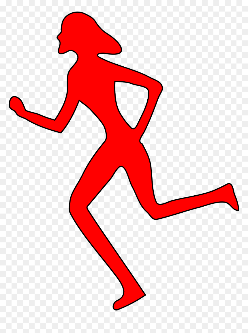Woman Running Clip Art, HD Png Download - runner silhouette png