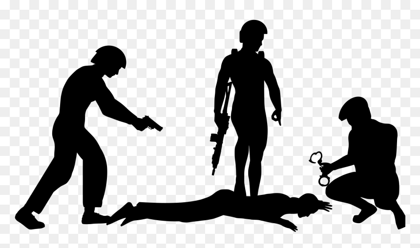 Big Image - Arrest Silhouette, HD Png Download - runner silhouette png