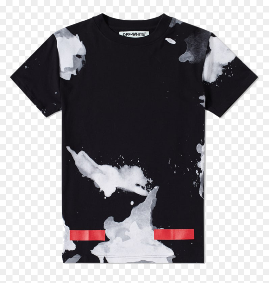 Off White Liquid Spots Tee, HD Png Download - white liquid png