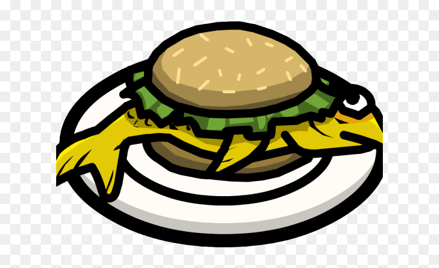 Clipart Fish Sandwich Black And White, HD Png Download - sandwich clipart png