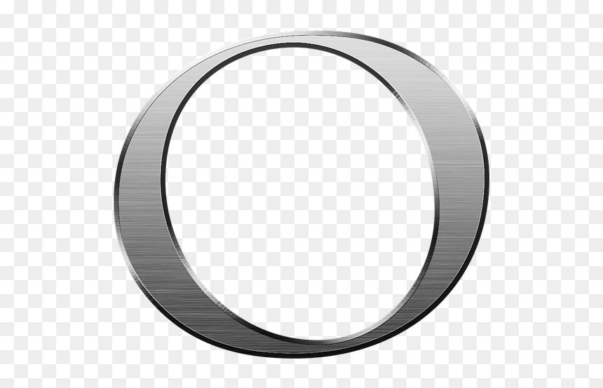 Letter O Silver Png, Transparent Png - metallic circle png