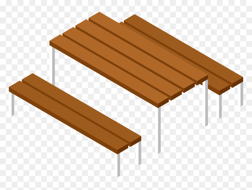 Table Clipart Transparent - Picnic Table Png Clipart, Png Download - white wood png