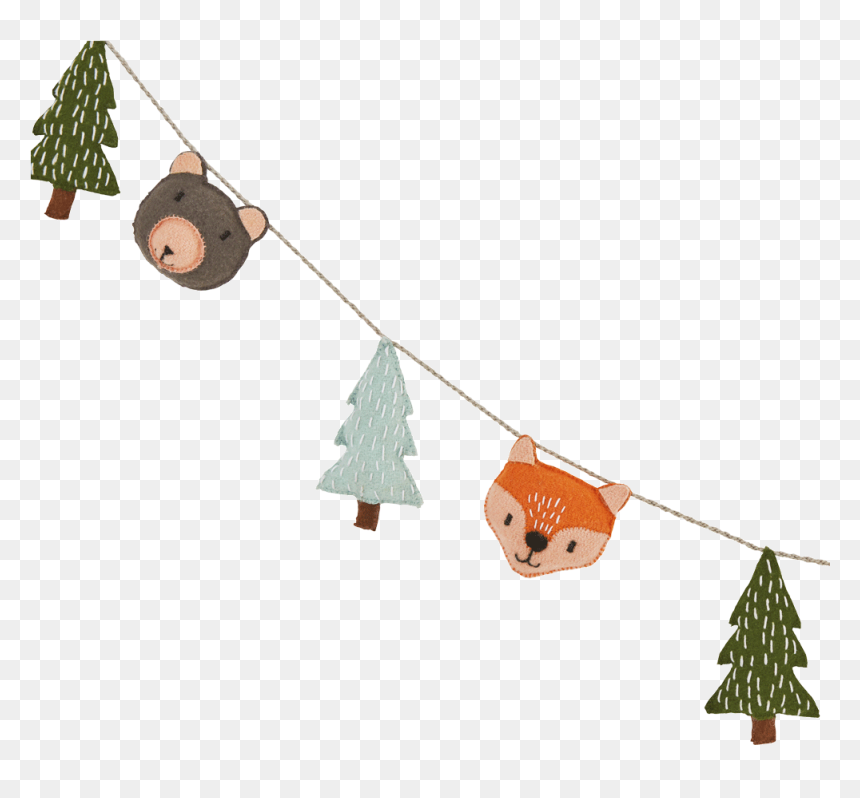 Great Little Trading Co. Felt Garland Woodland Animals, HD Png Download - woodland animals png