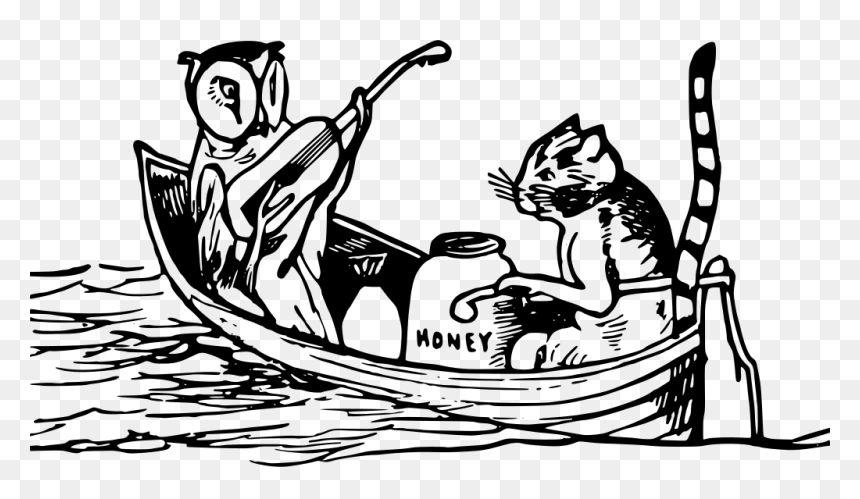 Owl And The Pussy Cat, HD Png Download - boat cartoon png