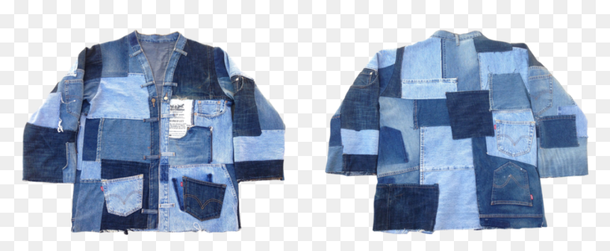 Jacket1both - Patchwork, HD Png Download - denim png