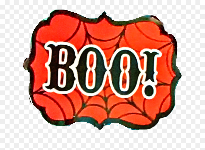#boo #sign #orange #black #white #spiderweb #web #halloween, HD Png Download - white spider web png
