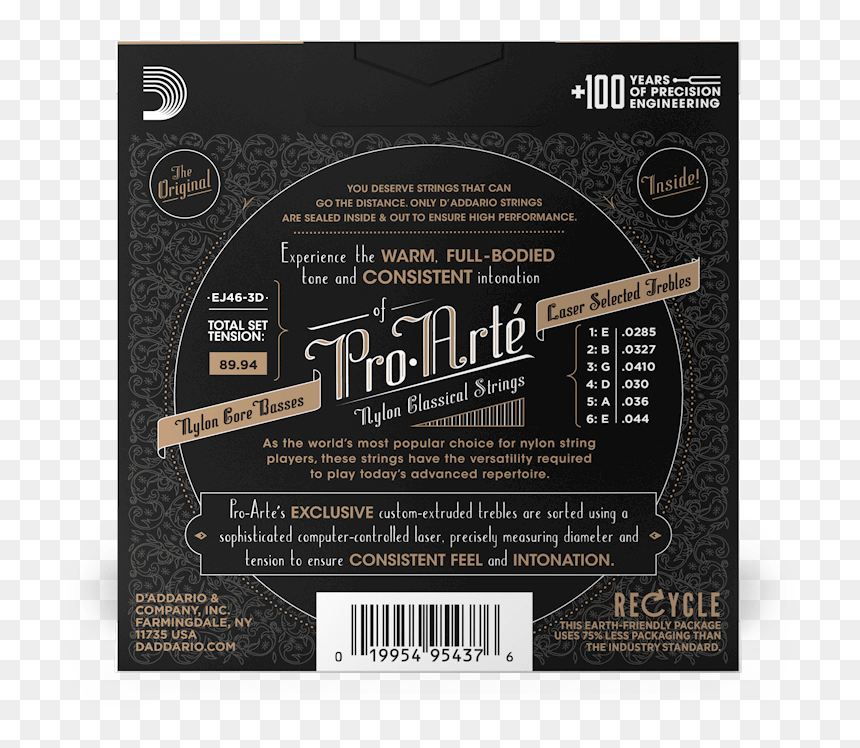 D Addario Ej49 Pro Arte, HD Png Download - arte png
