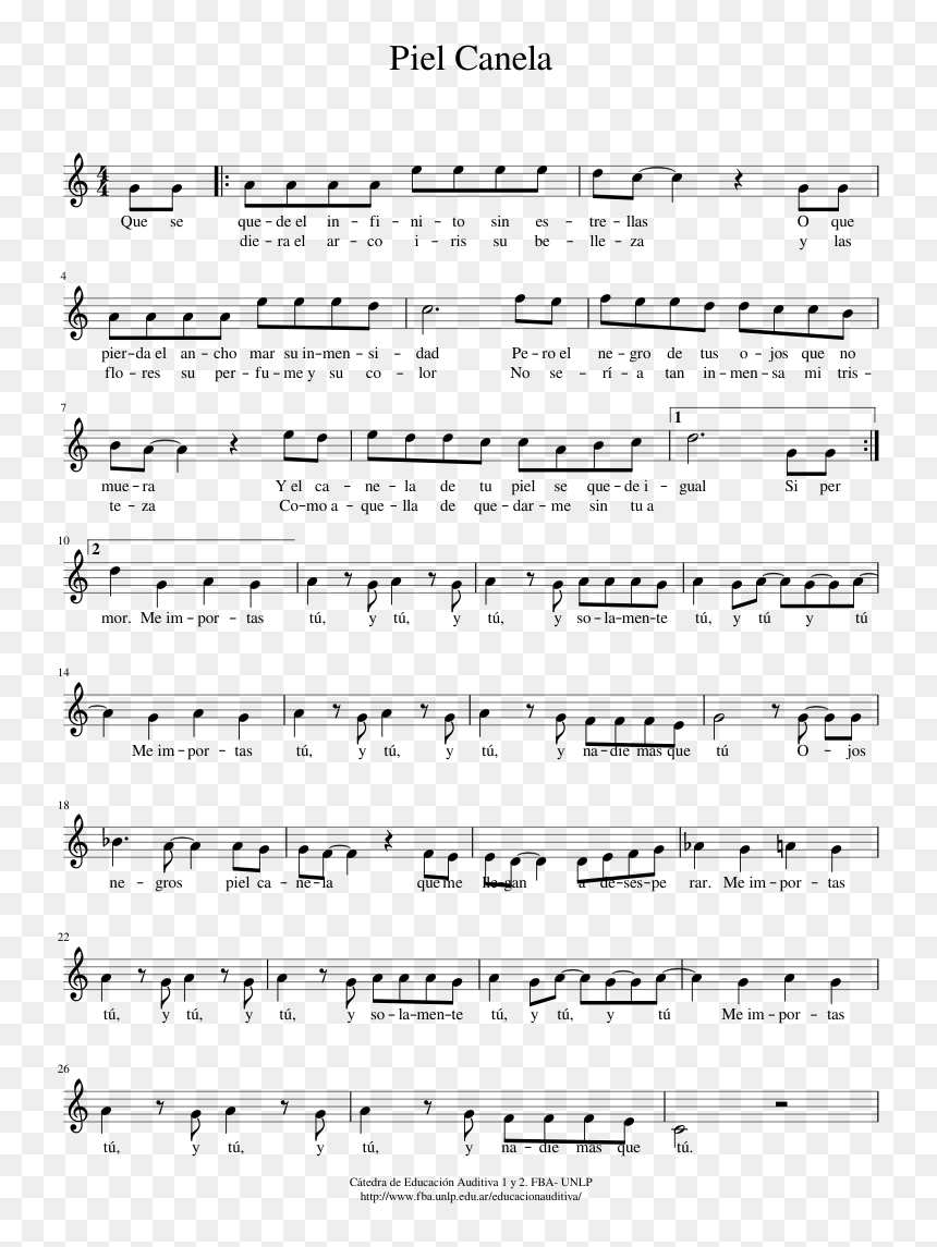 Sheet Music, HD Png Download - canela png