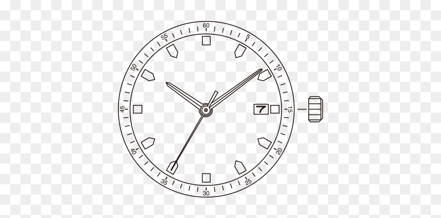 Miyota 6s21 Movement, HD Png Download - broken clock png
