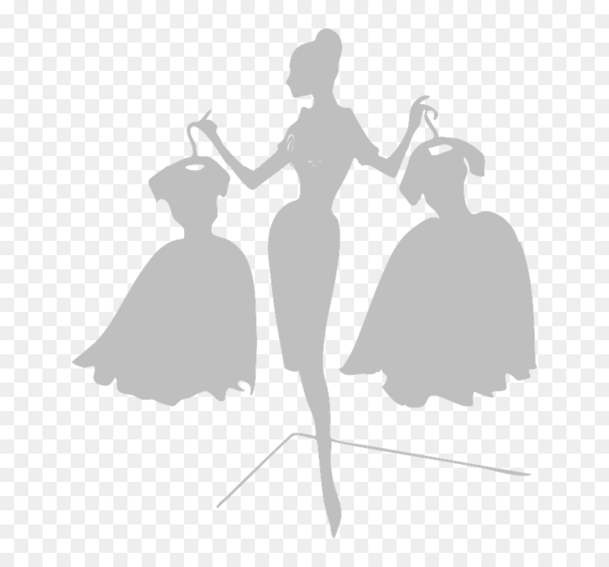 Transparent Vestidos Png - Fashion Clip Art, Png Download - silueta mujer png