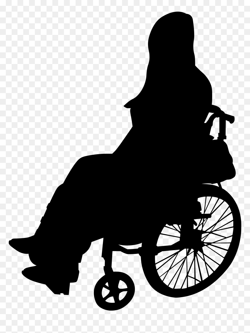 Wheelchair Png - Wheelchair Silhouette Png, Transparent Png - silueta mujer png