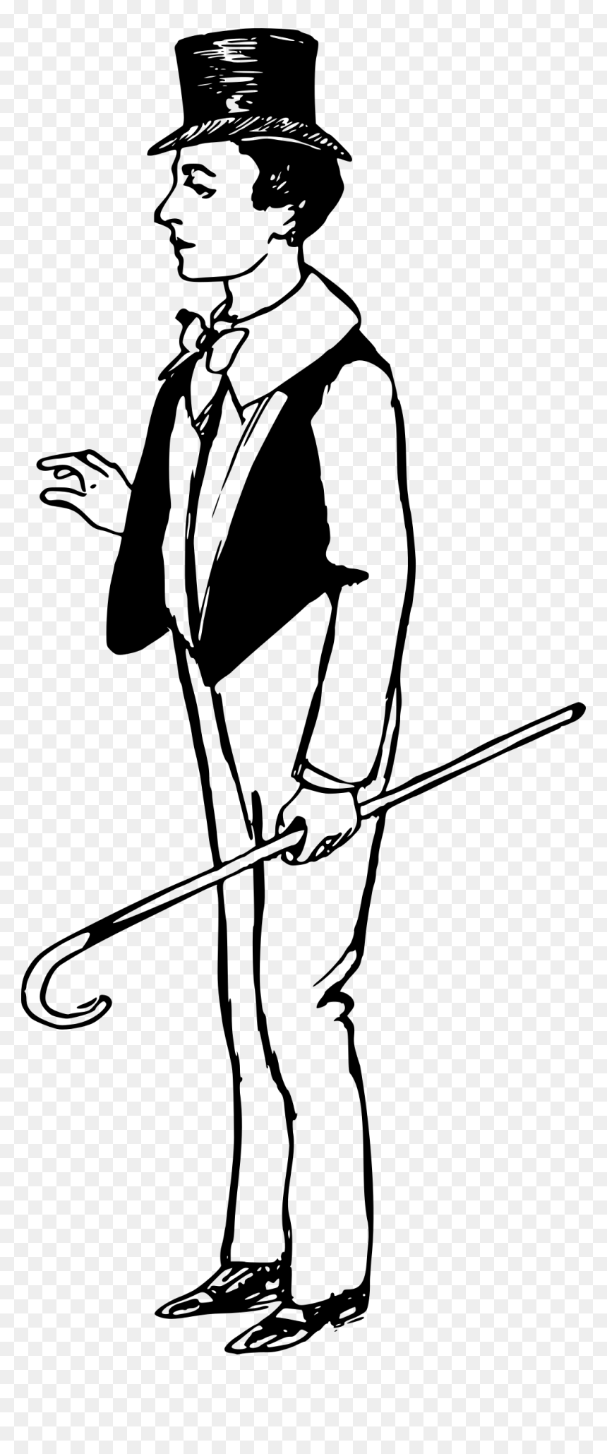 Clipart Big Image Png - Man Holding Stick Clipart, Transparent Png - silueta mujer png