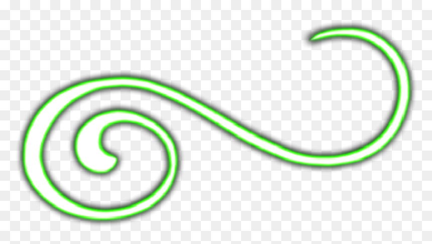 #ftestickers #swirl #light #effect #green - Illustration, HD Png Download - green swirl png