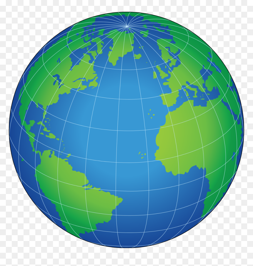 File Globe Atlantic Svg Wikimedia Commons - North Pole To Equator, HD Png Download - globalization png