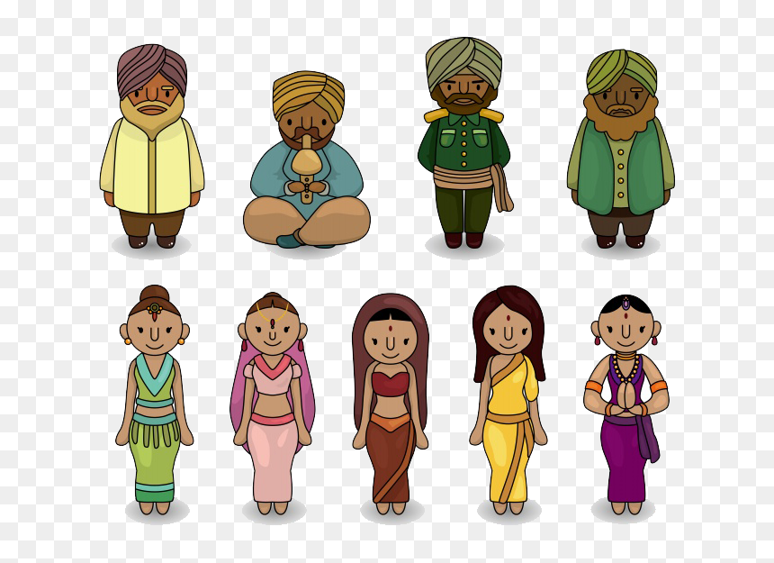Indians Drawing India Cartoon Royalty-free Free Hq - Untouchables In India Clipart, HD Png Download - orang png