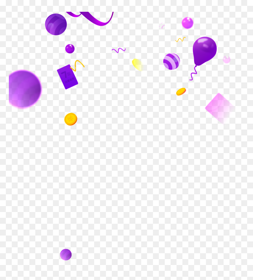 Png Element Material For Purple Balloons - 慶祝 背景, Transparent Png - purple balloons png
