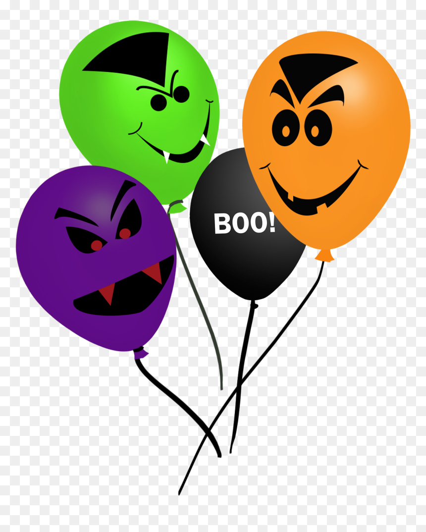 Halloween Ballons Clipart - Smiley, HD Png Download - purple balloons png
