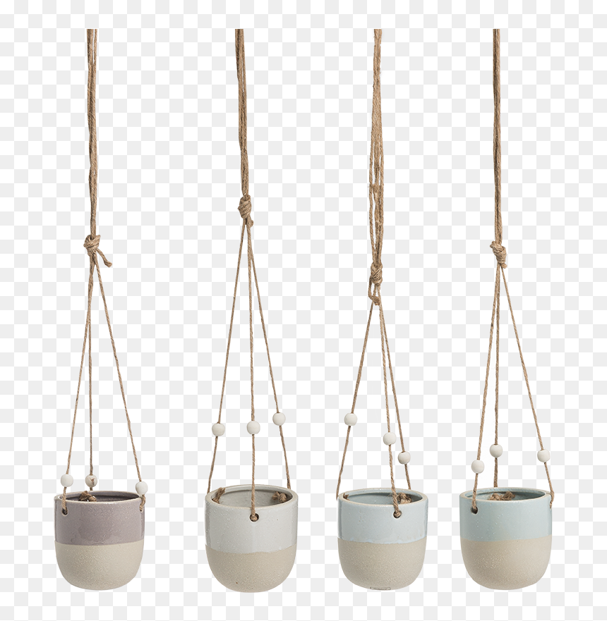Home Decor White Rope Pot Indoor Ceramic Flower Pot - Boat, HD Png Download - hanging rope png