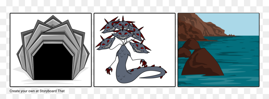 Sea Monster Png - Lord Of The Flies Storyboard Chapter 4, Transparent Png - monster.png
