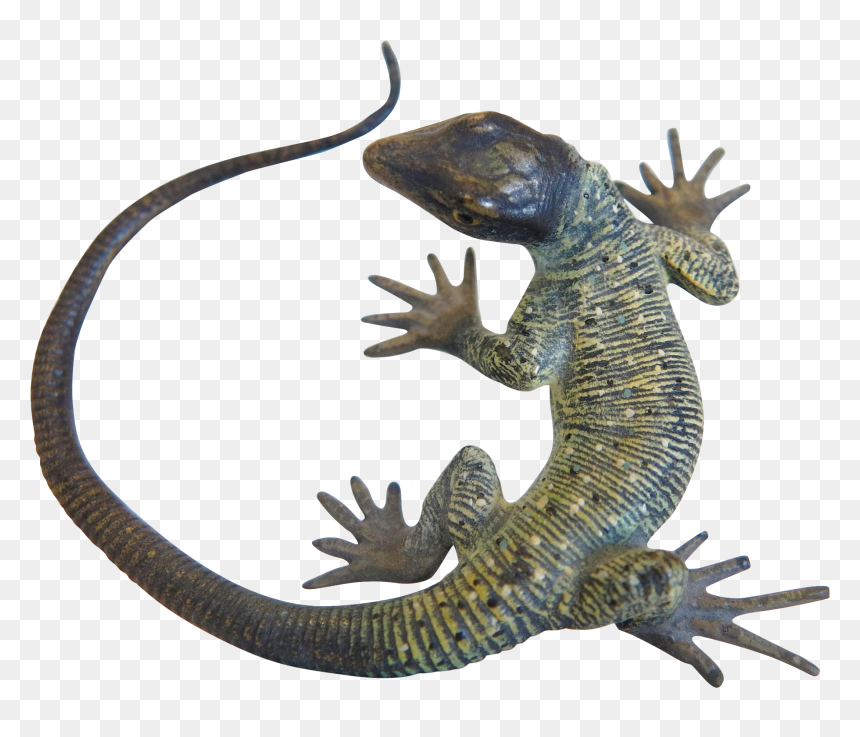 Antique Vienna Bronze Figure Of A Lizard - Sculpture, HD Png Download - cartoon alligator png