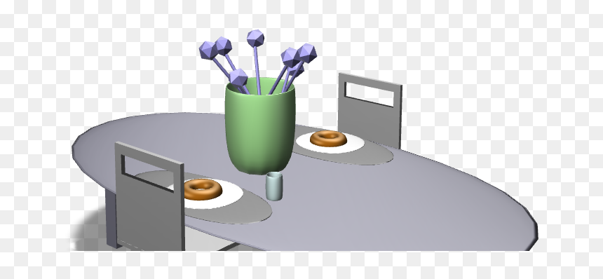 A Table And A Chair - Coffee Table, HD Png Download - desk plant png