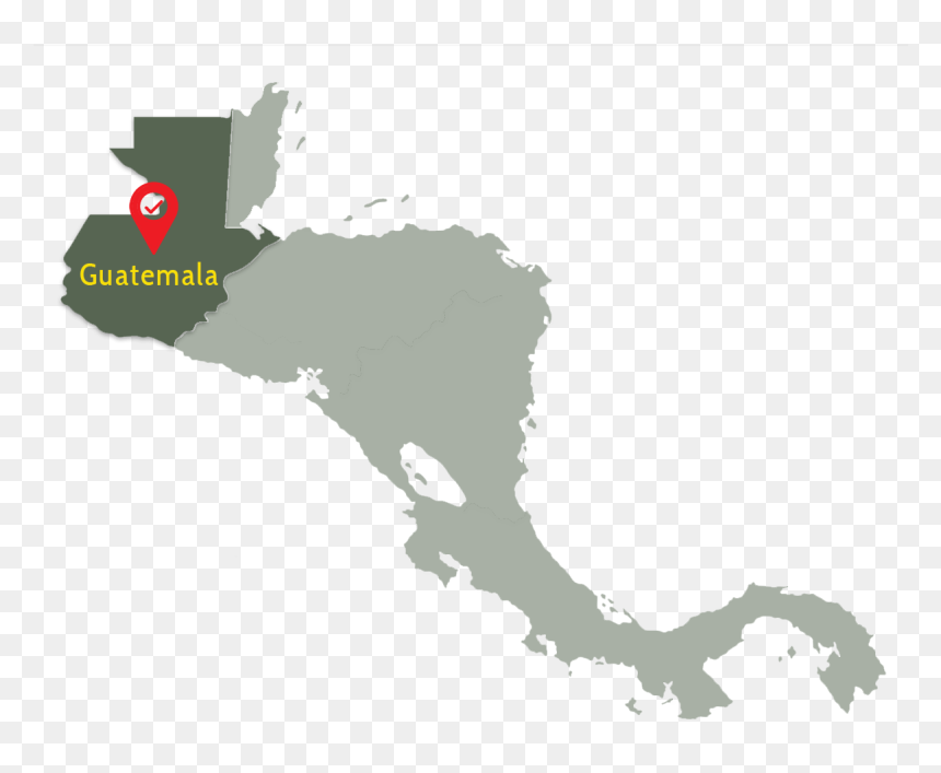 Guatemala Map - Central America Map In Black, HD Png Download - mayan calendar png