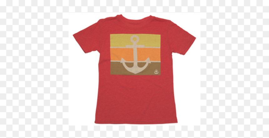Red, Stripe, Kid"s, Kid"s Tee, Kid, Anchor, Yellow, - T-shirt, HD Png Download - red anchor png