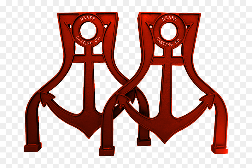 Cast Iron Anchor Table Legs, HD Png Download - red anchor png