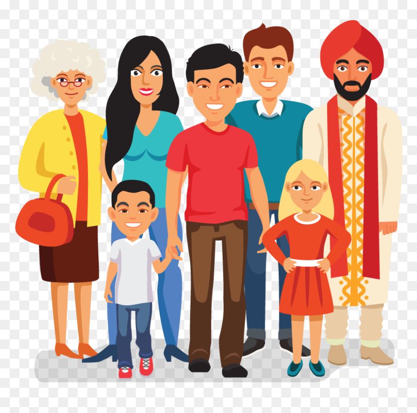 Wedding Indian Cartoon, HD Png Download - groups of people png