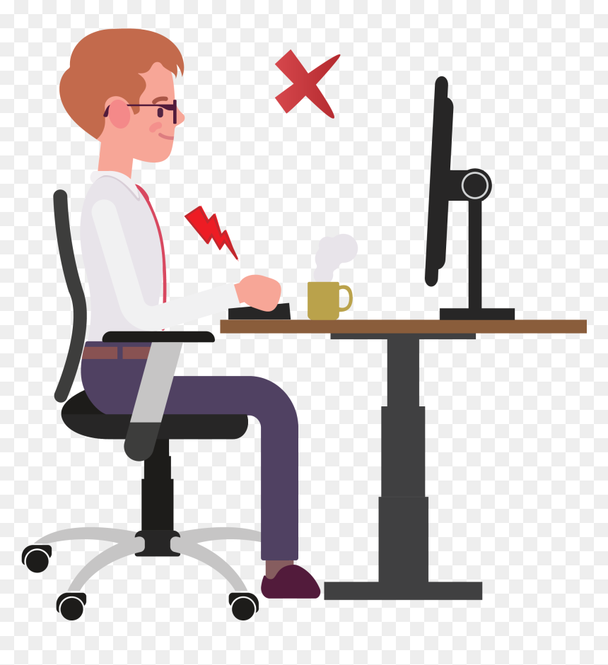 Keyboard Is Too High, HD Png Download - computer chair png