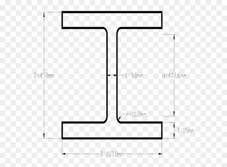 Diagram, HD Png Download - steel beam png