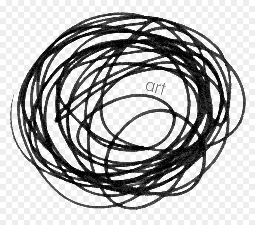 Art-scribble - Circle, HD Png Download - black scribble png
