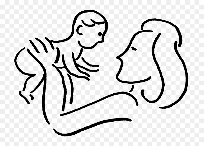Mom And Baby - Health Is A Human Right Drawing, HD Png Download - parent and child png