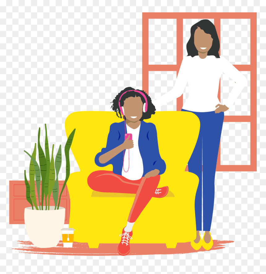 Student Hero - Sitting, HD Png Download - parent and child png